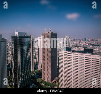 Looking out onto Shinjuku, Tokyo, Japan. Stock Photo