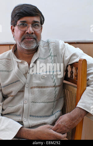 INDIA Rajasthan, Bal ashram for rescued child labourer, human rights activist Kailash Satyarthi, founder and director of NGO BBA / SACCS which fight for child rights and against child labour, he was awarded 2014 with the Peace Nobel prize , images taken November, 2006 Stock Photo