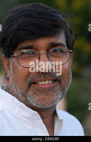 INDIA Rajasthan, Bal ashram for rescued child labourer, human rights activist Kailash Satyarthi, founder and director of NGO BBA / SACCS which fight for child rights and against child labour, he was awarded 2014 with the Peace Nobel prize , images taken November, 2006 Stock Photo