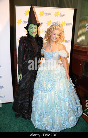 Sydney, Australia. 10th October, 2014. Pictured are Jemma Rix and Lucy Durack (WICKED). Pop superstar Ronan Keating hosted the Emeralds & Ivy Ball to raise money for Cancer Council Australia. Credit:  Richard Milnes/Alamy Live News Stock Photo