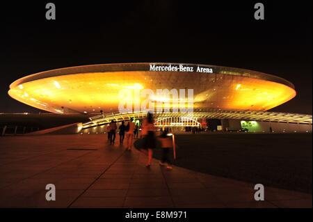 Shanghai, China. 10th Oct, 2014. Mercedes Benz Arena in Shanghai. Credit:  Marcio Machado/ZUMA Wire/Alamy Live News Stock Photo