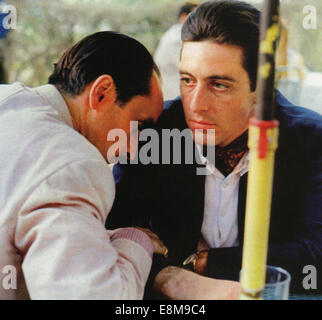 THE GODFATHER, Part II   1974 Paramount film with Al Pacino at right and John Cazale Stock Photo