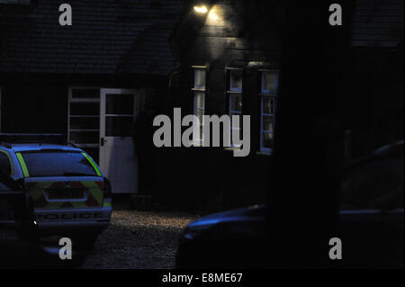 Police activity outside the home of Peaches Geldof in Wrotham, Kent, where she was found dead at the age of 25.  Where: Wrotham, United Kingdom When: 07 Apr 2014 Stock Photo