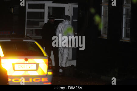 Police activity outside the home of Peaches Geldof in Wrotham, Kent, where she was found dead at the age of 25.  Where: Wrotham, United Kingdom When: 07 Apr 2014 Stock Photo