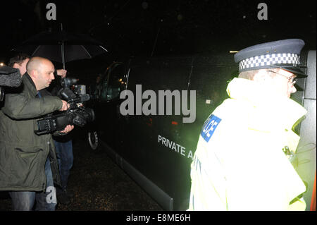 Police activity outside the home of Peaches Geldof in Wrotham, Kent, where she was found dead at the age of 25.  Where: Wrotham, United Kingdom When: 07 Apr 2014 Stock Photo