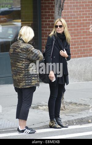 Heidi Klum and her mother out in Soho  Featuring: Heidi Klum Where: Manhattan, New York, United States When: 07 Apr 2014 Stock Photo