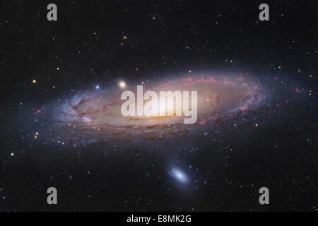 The Andromeda Galaxy, also known as Messier 31 or NGC 224, in the constellation Andromeda. Stock Photo