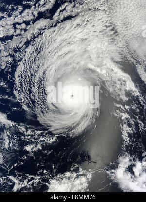 August 4, 2014 - Hurricane Iselle over the Pacific Ocean. Stock Photo