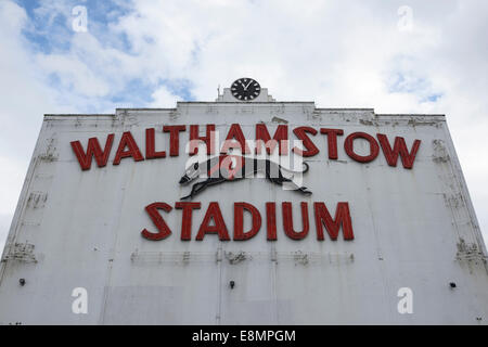 The Grade II listed Walthamstow Stadium Tote building Stock Photo