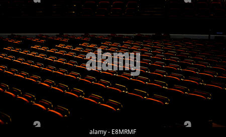 Empty seats in the Royal Albert Hall Stock Photo