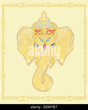 Creative illustration of Hindu Lord Ganesha Stock Photo