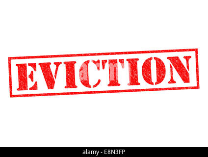 EVICTION red Rubber Stamp over a white background. Stock Photo