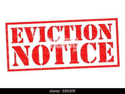 EVICTION NOTICE red Rubber Stamp over a white background. Stock Photo