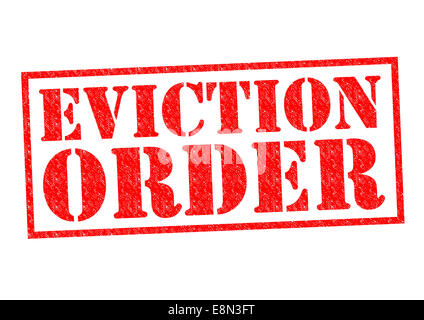 EVICTION ORDER red Rubber Stamp over a white background. Stock Photo