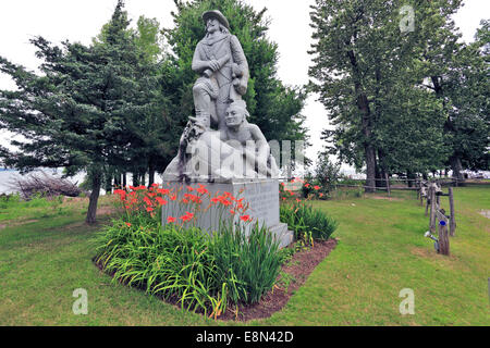 Samuel de Champlain monument Alburgh Vermont USA Stock Photo