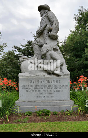 Samuel de Champlain monument Alburgh Vermont USA Stock Photo