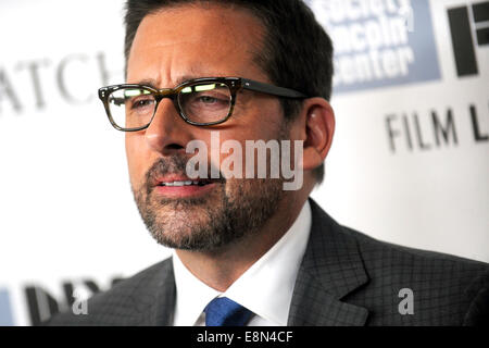 Steve Carell attends the 'Foxcatcher' premiere during the 52nd New York Film Festival at Alice Tully Hall on October 10, 2014 in New York City Stock Photo