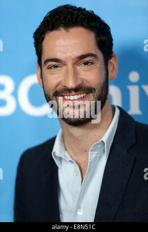 Celebrities pose at 2014 NBCUniversal Summer Press Day at The Langham, Hunington Hotel and Spa in Pasedena.  Featuring: Tom Ellis Where: Los Angeles, California, United States When: 08 Apr 2014 Stock Photo