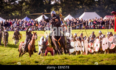 Battle, East Sussex, UK. 11th Oct, 2014. The Battle of Hastings re-enactment held today 11/10/14 by English Heritage at Battle Abbey in East Sussex. Credit:  Jim Holden/Alamy Live News Stock Photo