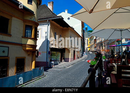 Street  in Banska Stiavnica, Slovakia Stock Photo