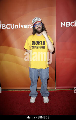 Celebrities pose at 2014 NBCUniversal Summer Press Day at The Langham, Hunington Hotel and Spa in Pasedena.  Featuring: Judah Friedlander Where: Los Angeles, California, United States When: 08 Apr 2014 Stock Photo