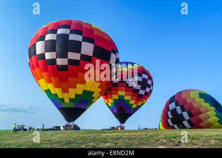 Hot air balloons at the 2014 National Balloon Classic in Indianola, Iowa, USA, america. Stock Photo