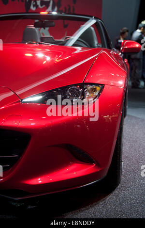 Mazda MX5 Miata Paris Motor Show Mondial de l'Automobile 2014 Stock Photo
