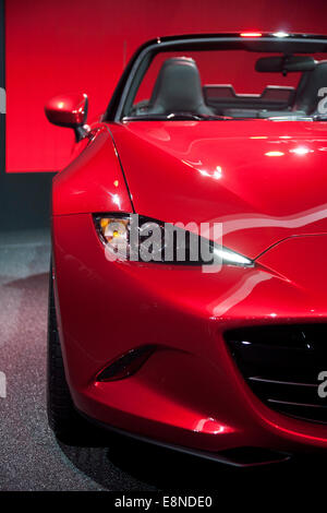 Mazda MX5 Miata Paris Motor Show Mondial de l'Automobile 2014 Stock Photo