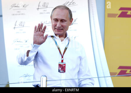 Sochi , Russia. 12th October, 2014. Motorsports: FIA Formula One World Championship 2014, Grand Prix of Russia, Vladimir Putin (Russian President) Credit:  dpa picture alliance/Alamy Live News Stock Photo