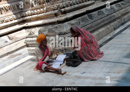 In the grounds of the Jagdish Mandir temple in Udaipur, India Stock Photo