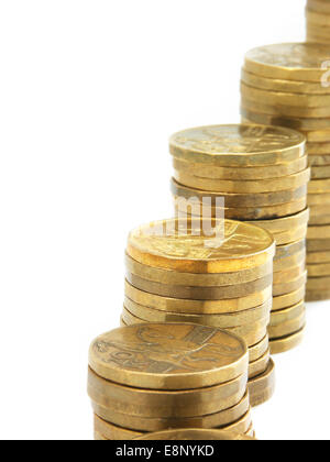 graph from Czech money 20 Korun on white background Stock Photo