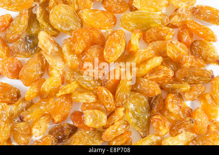 Dried raisins isolated on white background Stock Photo