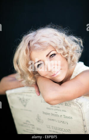 Portrait of beautiful senior woman Stock Photo
