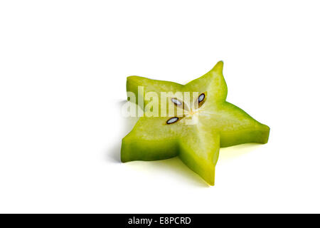 Carambole - starfruit on white background Stock Photo