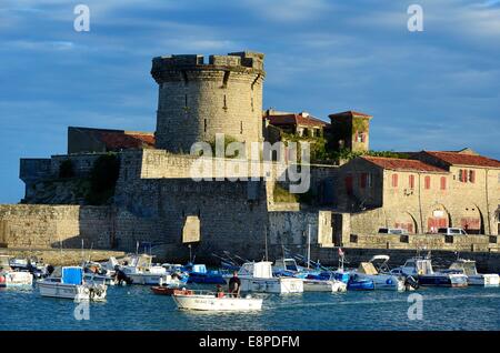 France, Pays Basque, Atlantic Pyrenees, the fort Socoa in Ciboure in the bay of Biscay Stock Photo