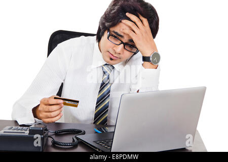 indian businessman with credit card Stock Photo