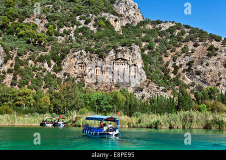 Kaunian rock tombs Dalyan Ortaca Turkey Stock Photo - Alamy