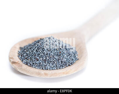 Portion of fresh Poppyseed (detailed close-up shot) isolated on white background Stock Photo