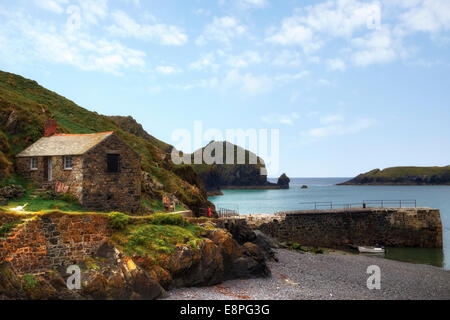 Mullion Cove, Cornwall, England, United Kingdom Stock Photo