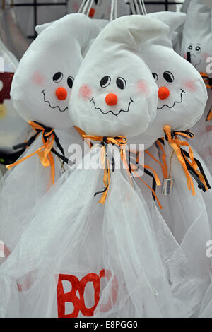 Display of Halloween decorations for sale at the Party City store in Greenwich Village, Manhattan, New York City Stock Photo