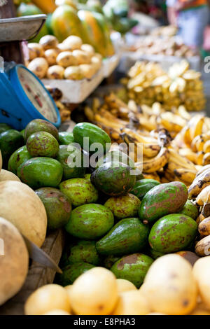 Fresh avocado on sale at asian market outdoor Stock Photo