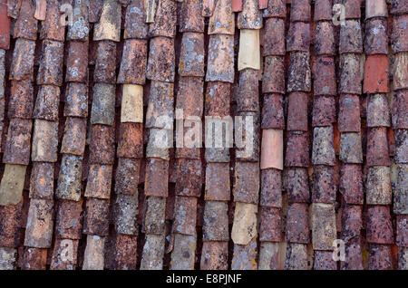 Rustic Roof Tiles at Dubrovnik Croatia Stock Photo
