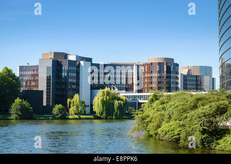 Winston Churchill building at the European Parliament in Strasbourg, France, Europe Stock Photo