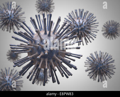 Group of virus cells. High resolution 3d render Stock Photo