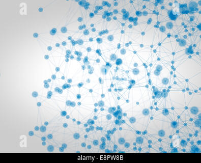 Blue three-dimensional network structure. High resolution image Stock Photo