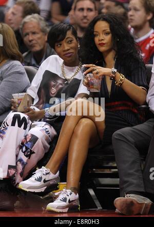 Celebrities at the Clippers game. The Oklahoma City Thunder defeated