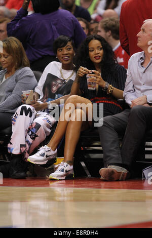 Celebrities at the Los Angeles Clippers game. The Los Angeles Clippers