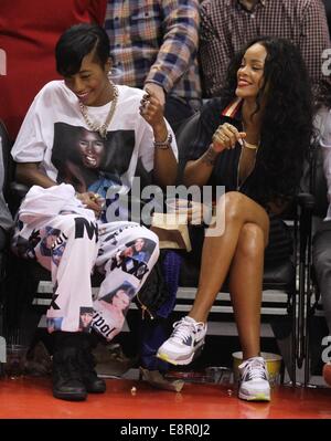 Celebrities at the Clippers game. The Oklahoma City Thunder defeated