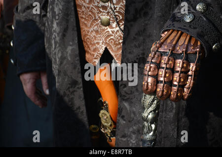 steampunk character at 2014 Fantasy Fair Arcen Netherlands Stock Photo