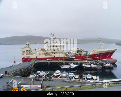 Trawler Altaire at Collafirth jetty, Shetland islands, Scotland. (Large format sizes available) Stock Photo